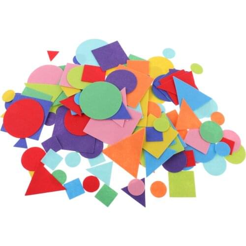 150X Mixed Color Multi Shapes Felt Patch Applique Scrapbooking Sticker DIY Craft