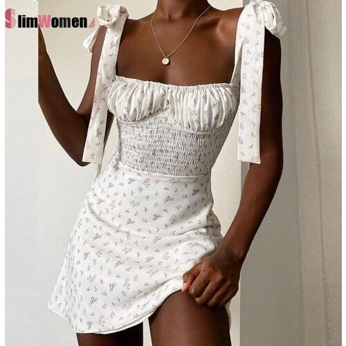 2021 Floral Print Princess Dress Sleeveless Strap Midi Dresses Party Sexy Backless Elegant Dress Women Vintage Dress Plus Size