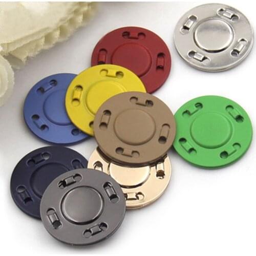 3set/bag QJH Sewing Supplies Magnet Stone Dark Buckle Automatic Magnetic Buttons DIY Bag Double Sided Magnet Button 20mm Size