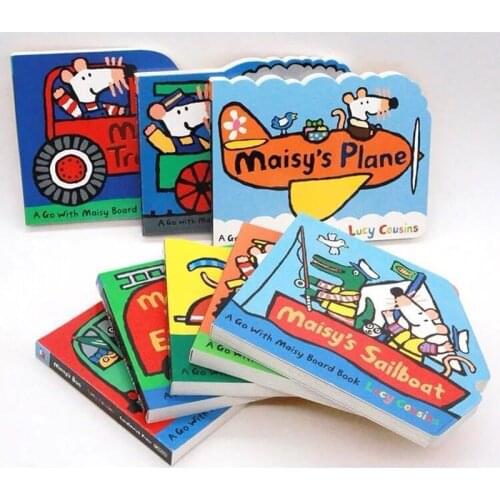 8 Books/Set Maisy Mouse Wave Mice Board Book English Picture Book Children Story Book Baby Kids Games IQ EQ Training Comic Art