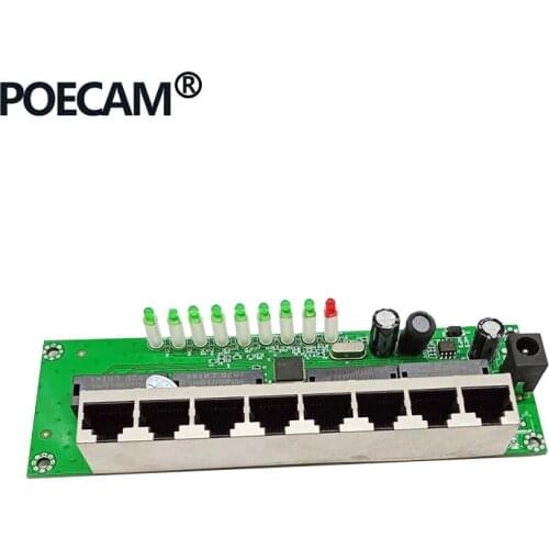 8 Port Ethernet Switch Factory Production Direct Sell Rj45 UTP Copper hub Super Category 5 Network cable smart home boxes china