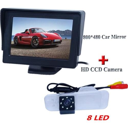 Car auto reversing camera 170 hd ccd wide lens angle +8 led special type+car rear color screen monitor for KIA K2 sedan