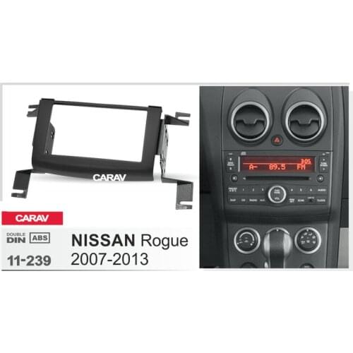 CARAV 11-239 Top Quality Radio Fascia for NISSAN Rogue 2007-2013 Stereo Fascia Dash CD Trim Installation Kit