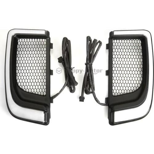 Black LED Fairing Lower Grills Turn Signal Running Light Lamp For Harley Touring Ultra Limited Street Road Electra Tri Glide