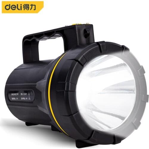Deli Camping Lantern Spotlight Waterproof Flashlight Searchlight USB Rechargeable Light Portable Torch Shockproof Or Anti-Drop