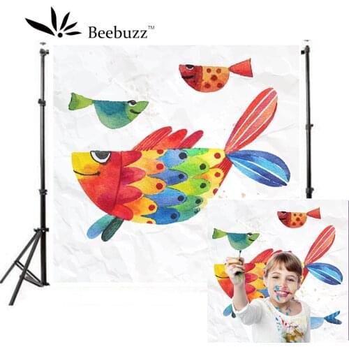 Cartoon Color Goldfish Photography Backdrop Painted Photo Background Photo Studio Photo Studio