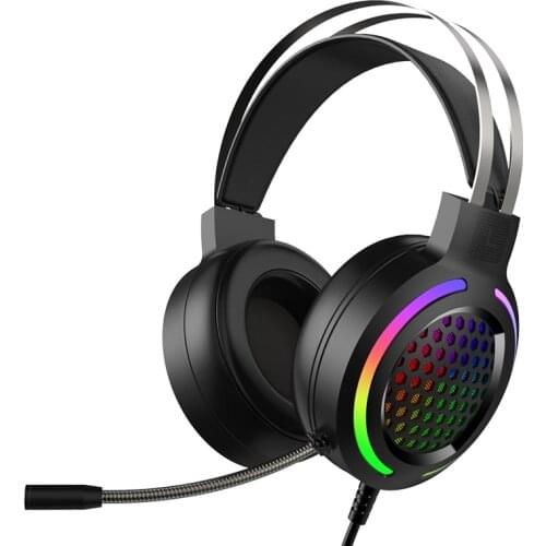 Farsoo Gaming Headphone with Microphone Wired Over Ear Headset RGB Light for PC PS4 Xbox one Stereo Hifi Sound Gamer headsets