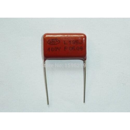 100pcs CBB capacitor 105 400V 105J 1uF 1000nF P20 CL21 Metallized Polypropylene Film Capacitor