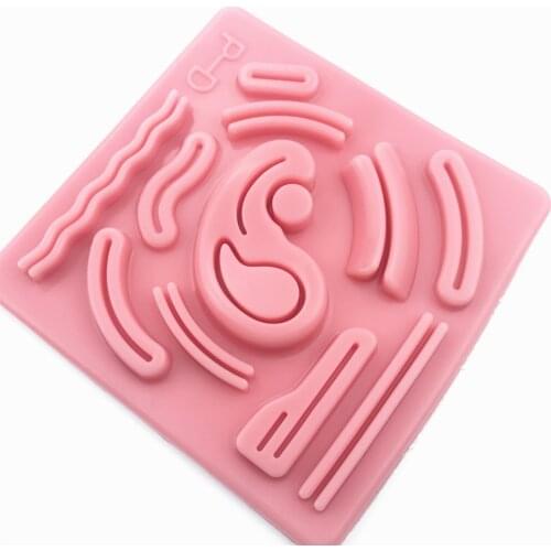 Skin Suture Training model 3D Silicone Laparoscopic Simulation Stitching Module reusable For Teaching Demonstrations 1pcs