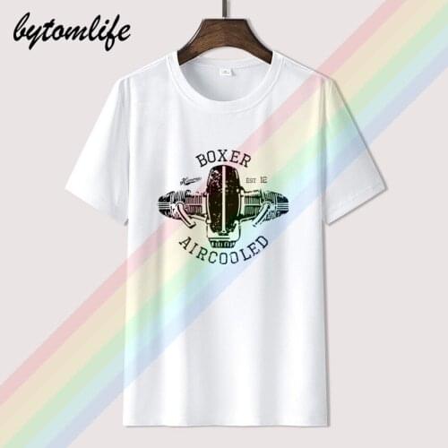 BOXER SET II T-Shirt German Motorrad Aircooled R100 R80 R65 R45 GS RT 2019 New Summer T Shirts Men 100% Cotton Cool Tees