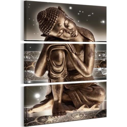 HD printed 3 piece buddha wall art canvas painting for living room buddha statue posters and prints No Frame