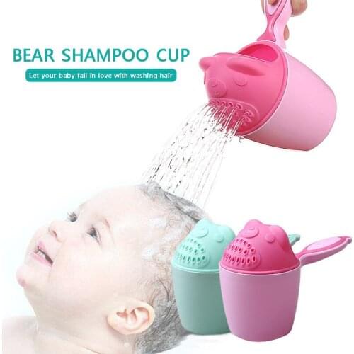 New Cartoon Baby Bath Shampoo Cup Children Bathing Bailer Baby Shower Spoons Washing Hair Cup