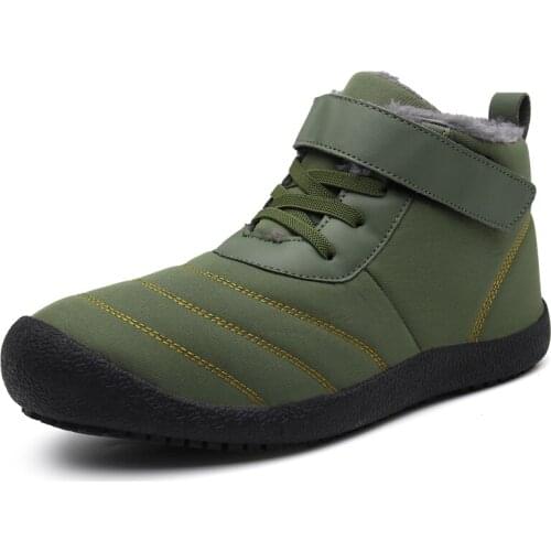 2020 New Men Winter Ankle Snow Boot Women Warm Plush Walking Boot 43 Big Size Outdoor Fur Flat Sneakers Big Size Cotton Shoes 48