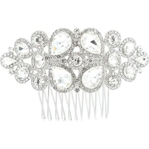 New Rhinestone Crystals Bridal Wedding Hair Combs Side Comb Hairpins Hair Jewelry Accessories GT4380