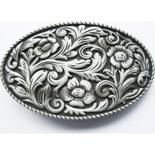 Jeansfriend New Vintage Western Cowboy Cowgirl Flower Oval Belt Buckle also Stock in US