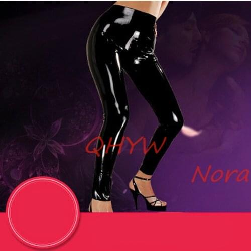 Sexy Latex Women Pants Handmade Women Trousers New Style Fetish Latex Femals Rubber Latex Pants no socks no zip
