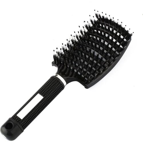 HOT Women Hair Scalp Massage Comb Bristle & Nylon Hairbrush Wet Curly Detangle Hair Brush for Salon Hairdressing Styling Tools