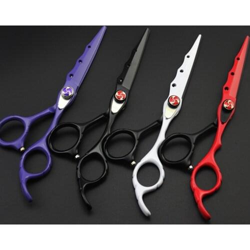 4 color professional japan 440c 6 '' cut hair scissors cutting barber makas haircut thinning shears hairdressing scissors set