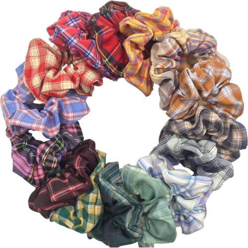 Scrunchies Elastic Hair Bands Pack Accessories Ponytail Holder Hair Ties Rope Christmas Satin Chiffon Accessories Girls 6pcs/set
