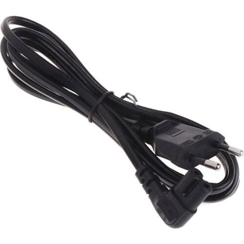 LBSC EU Power Cable For TV Printers Cameras PS4 PS3 EU 2-prong to Figure 8 C7 Right Angled EU Euro AC Power 1M