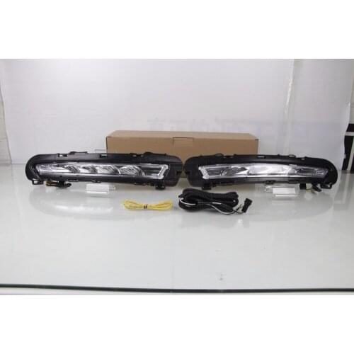 Eosuns Led Drl Daylights Daytime Running Light with Yellow Turn Signal Fog Lamp for Ford Mondeo 2010-12 , Wire Module Controller