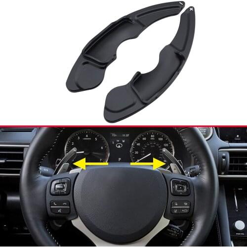For Lexus NX IS RC 2015-2019 Steering Wheel Gear Shift Paddle Extend Accessories Black NX200t NX300 NX300h IS250 IS350 IS300h