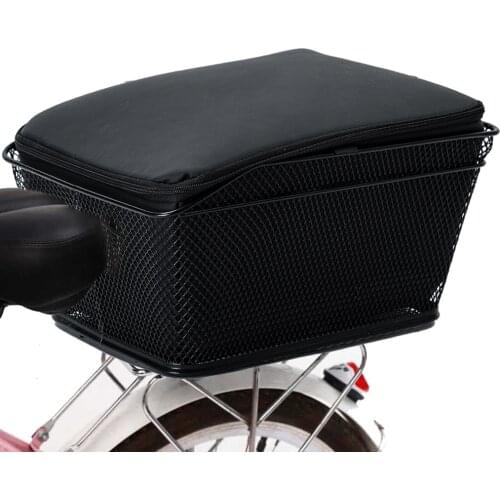 Rear Bike Basket Large Capacity Metal Wire Bicycle Basket Bicycle Bag Waterproof Rainproof Cover