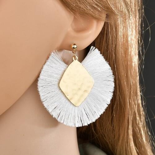 2020 Women Tassel Earings Fashion Jewelry Bohemian Round Folk Style Big Jewelry Pendientes Dangling Vintage Earrings For Women