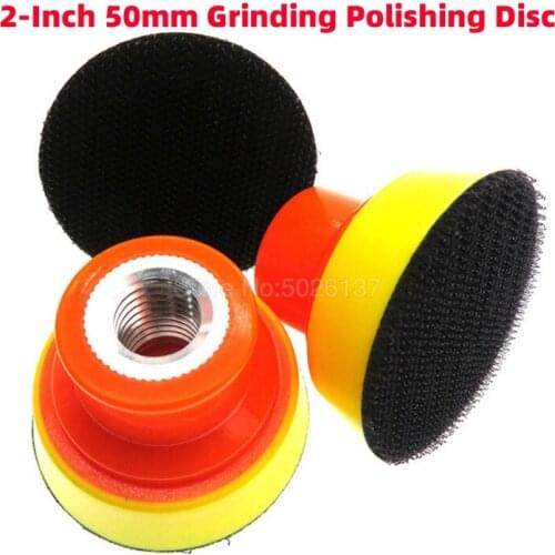 1Pcs 2 Inch 50MM Sticky Disc Polishing Plate Backing Pad Sponge Car Wash Tools Machine Tray Pneumatic Sanding Sander