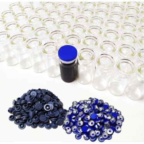 100pcs 10ml Clear Glass Vial With Caps & Stopper Small Bottles Experimental Test Liquid Containers Wishing Bottles