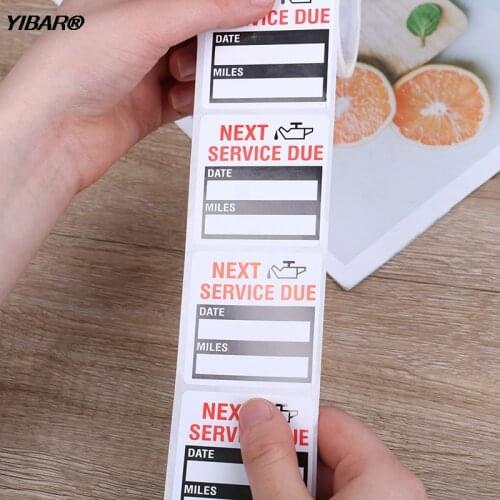 100Pcs/Set Stickers Oil Changes Adhesive Labels Oil Change Stickers Oil Change Service Reminder Sticker