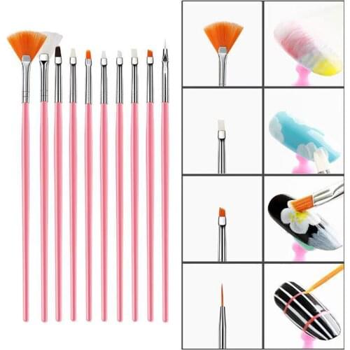 15PCS/Set Nail Art Cleaning Brush DIY Liner Acrylic Pencil Brush Manicure Painting Tools Beauty Nail Art Supplies