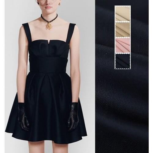 155CM Wide 322G/M Weigh Pink Black Khaki Cotton & Polyester Fabric for Autumn Spring Dress Jacket E1213