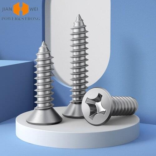10/50pcs M1.2 M1.4 M1.7 M2 M2.6 M3 M4 M5 M6 Micro Small Lengthen 304 Stainless steel Cross Phillips Flat Countersunk Head Screw