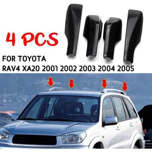 4pcs Roof Rack Cover Rail End Shell Replace For Toyota RAV4 XA20 2001-2005