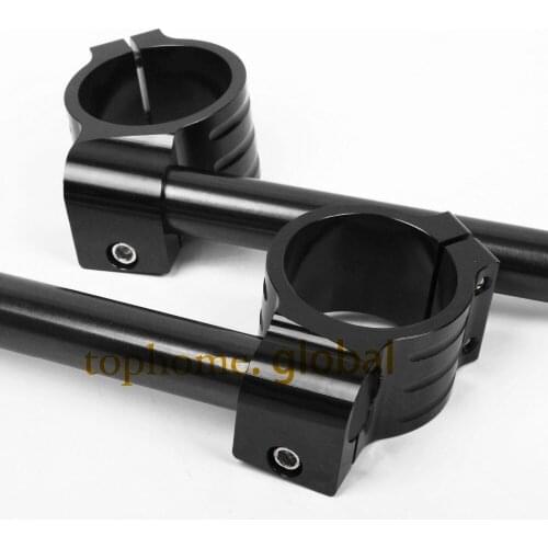 45mm Regular Handlebars New CNC Clip Ons Fork Handle Bars Set For Honda CBR600RR 2003-2004 Black