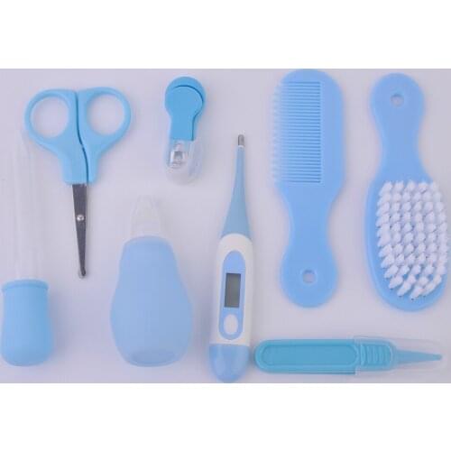 8pcs Newborn Baby Health Safety Care Manicure Set Baby Scissors Medicine Feeder Grooming Kit Baby Kids Health Care Set Hot Sale