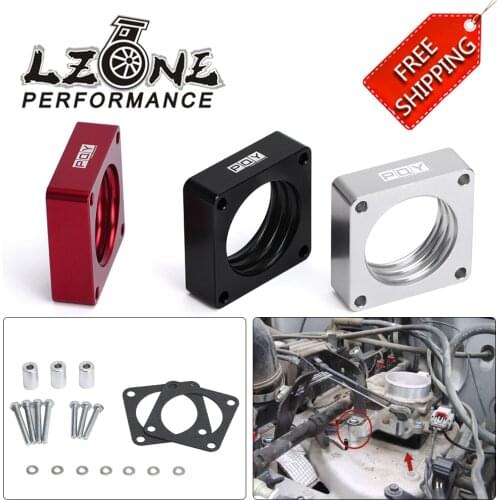 Aluminum Throttle Body Spacer For 91-06 Jeep Wrangler Cherokee TJ YJ LJ XJ 2.5L/4.0L Engine Gas w/ Gasket 1" Raise Manifold Carb