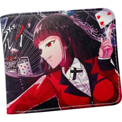 Anime Kakegurui Compulsive Gambler Yumeko Jabami Wallet Cartoon cosplay Purse Card Holder Coins Pocket