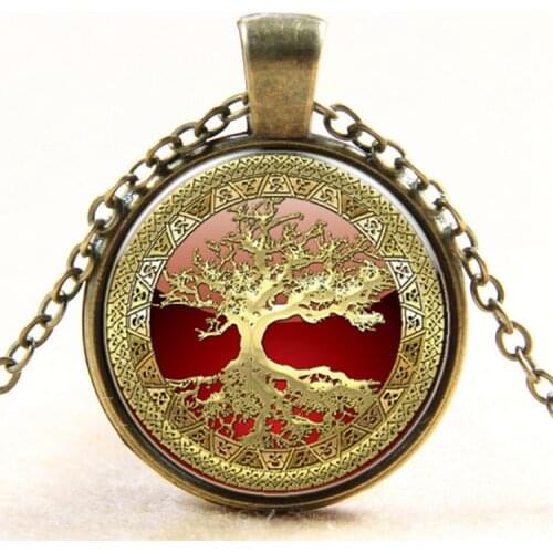 Free Shipping New Tree of Life Pendant Necklace Photo Glass Cabochon jewelry dome art necklace