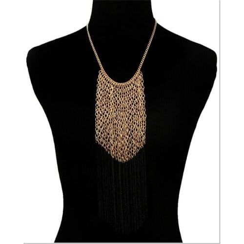 Free Shipping New Style N21 Women Gold & Gray Chains Necklace&Pendants Longer Necklace Chains Jewelry