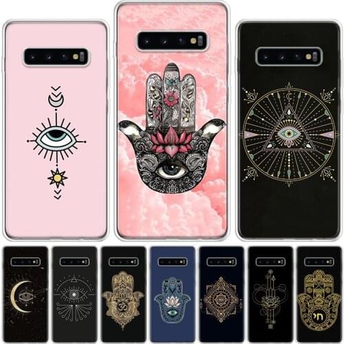 Pyramid All Seeing Evil Eye Phone Case For Samsung Galaxy Note 8 9 10 20 S21 S20 S10E S10 S9 S8 S7 Ultra J6 Plus Lite Cover