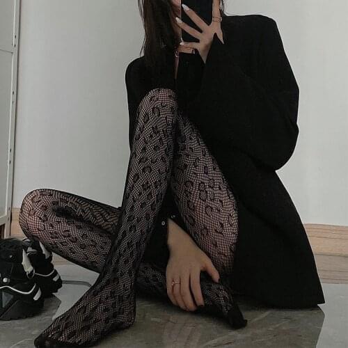 Comeondear Sexy Leopard Thin Stockings Lingerie Elastic Hollow Black Tights Thigh Pantyhose Hosiery Fishnet Stocking H3483