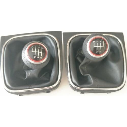 For VW Golf 5 MK5 R32 For GTI 2004 2005 2006 2007 2008 2009 Car 5 / 6 Speed Car Gear Stick Level Shift Knob With Leather Boot