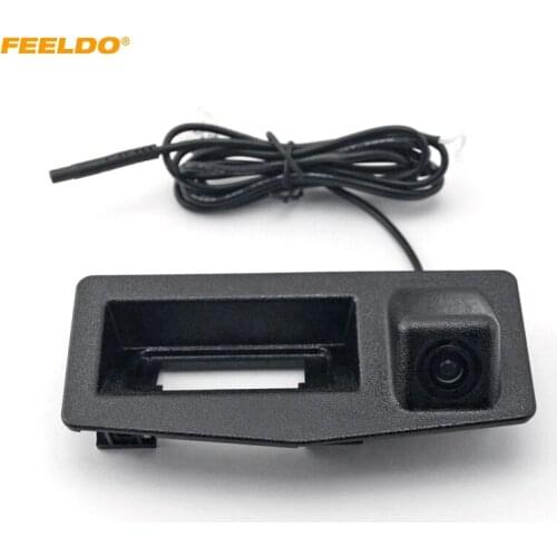 FEELDO Car Trunk Handle Backup Rearview Camera for Cadillac ATS-L 2014/15/16 Reverse Parking Camera #2590