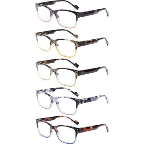 New fashion square middle frame reading glasses spring hinges high-quality five colors available diopter +0, +50, +75,...+600