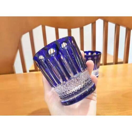 9x8cm Hand Carved Crystal Cup Whiskey glass