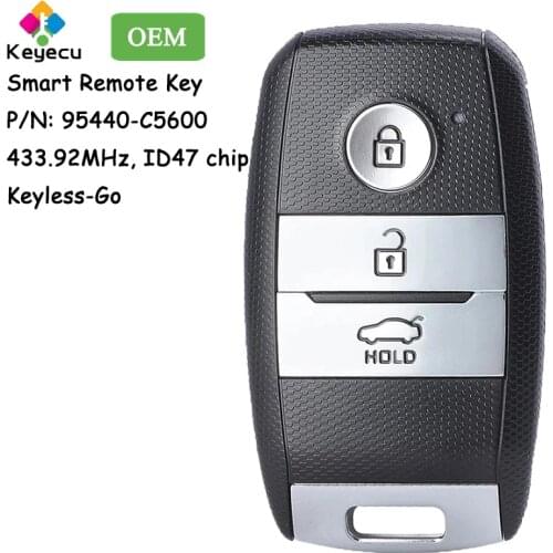 KEYECU 95440-C5600 Keyless Go Smart Remote Control Car Key With 3 Buttons 433.92MHz FSK 47 Chip - Fob for Kia Sorento 2017 2018