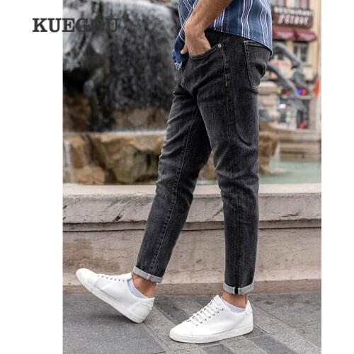 KUEGOU Mens Autumn Jeans