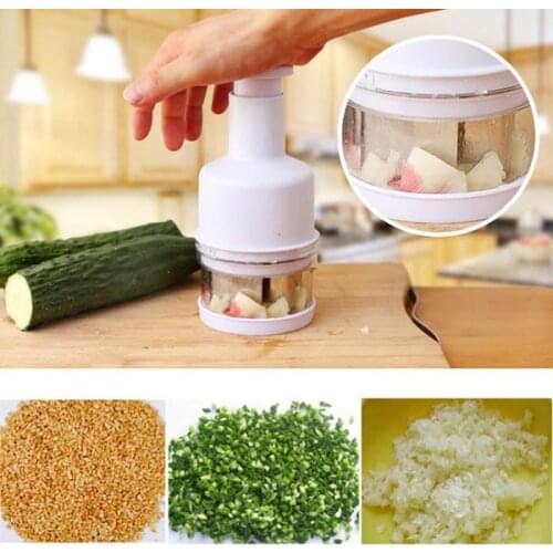2019 Stainless Steel Cutter Plastic Hand-Pressing Onion Garlic Chopper Kitchen Manual Food Vegetable Salad Slicer Mincer Gadgets
